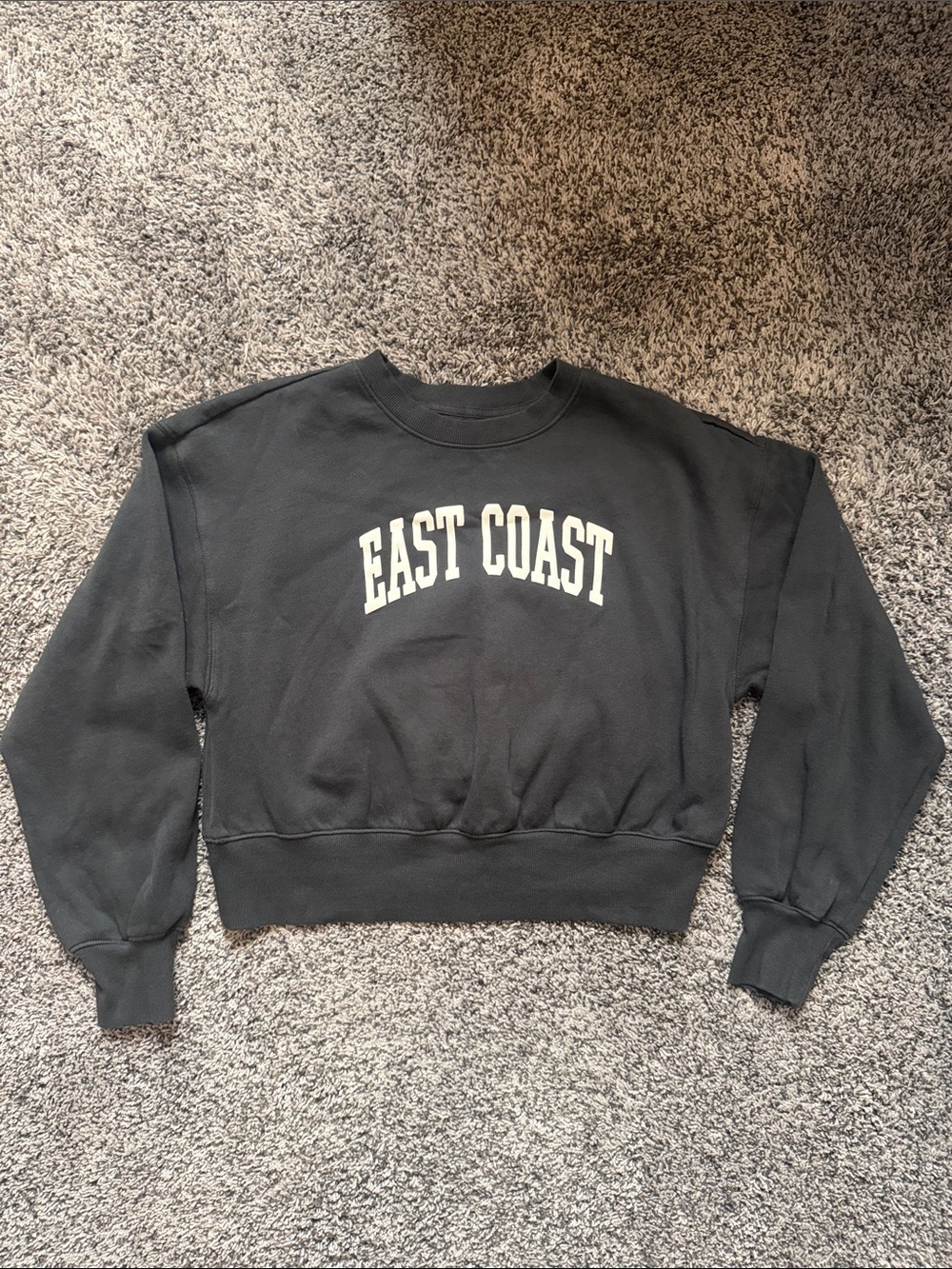 Old Navy East Coast Black Crewneck Sweatshirt